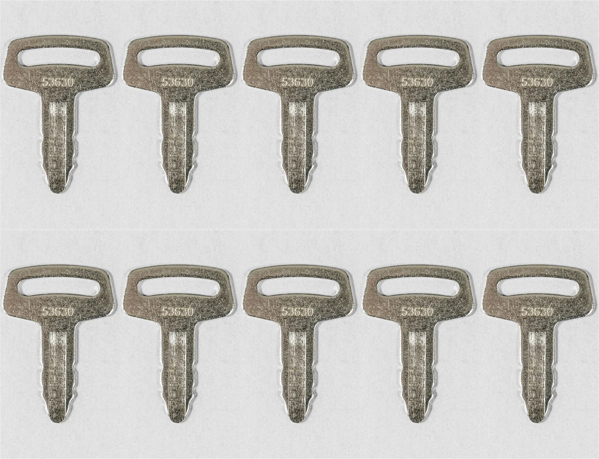 10pc Ignition Key RC101-53630 For Kubota Excavator Construction Equipment 5pc keys 53630 for kubota loader excavator ignition key r310 r310b r510 r510b r520 r520s k008 k008 3 sq 1140 sq 1200 for thomas