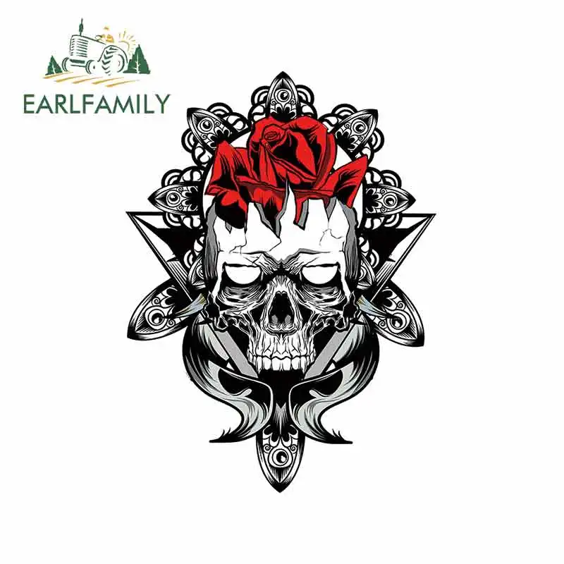 EARLFAMILY 13 см x 9 6 для черепа Стикеры стайлинга автомобиля забавная наклейка сделай