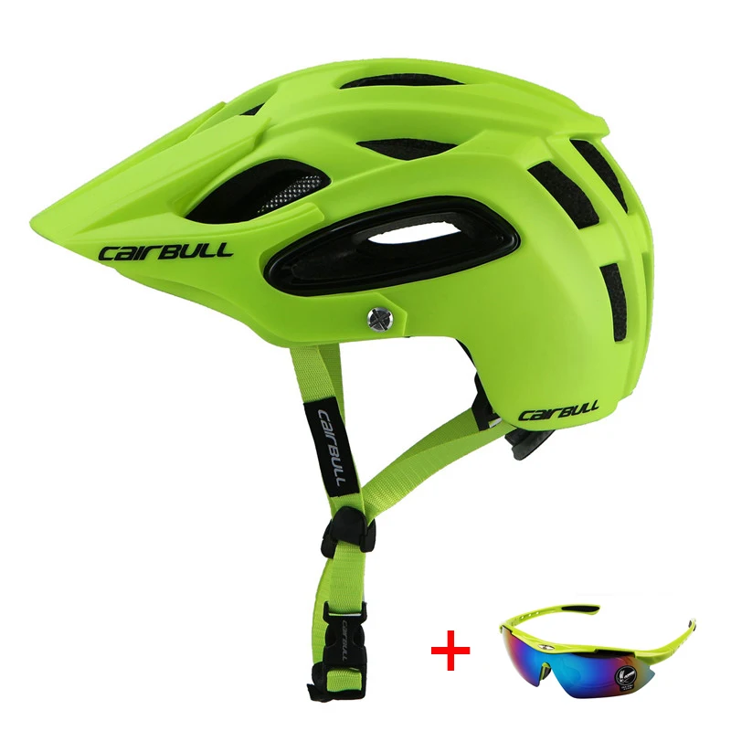 Green Специализированный XC DH MTB велосипедный шлем с солнцезащитными очками в форме дорожный горный велосипедный шлем спортивный вентилируемый велосипедный шлем для верховой езды - Цвет: Green