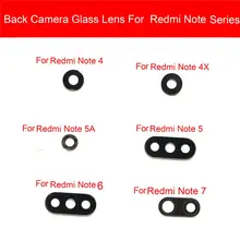 Стеклянный объектив задней камеры для Xiaomi Redmi Note 2 3 4X5 5A 6 7 Pro объектив задней камеры большая крышка камеры Замена Ремонт