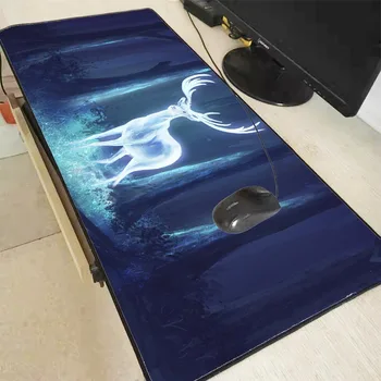 

Forest Deer Animal Gaming Mouse Mat Large Mouse Pad Rubber PC Computer Gamer Mousepad Desk Mat Stitched Edge for CS GO LOL Dota