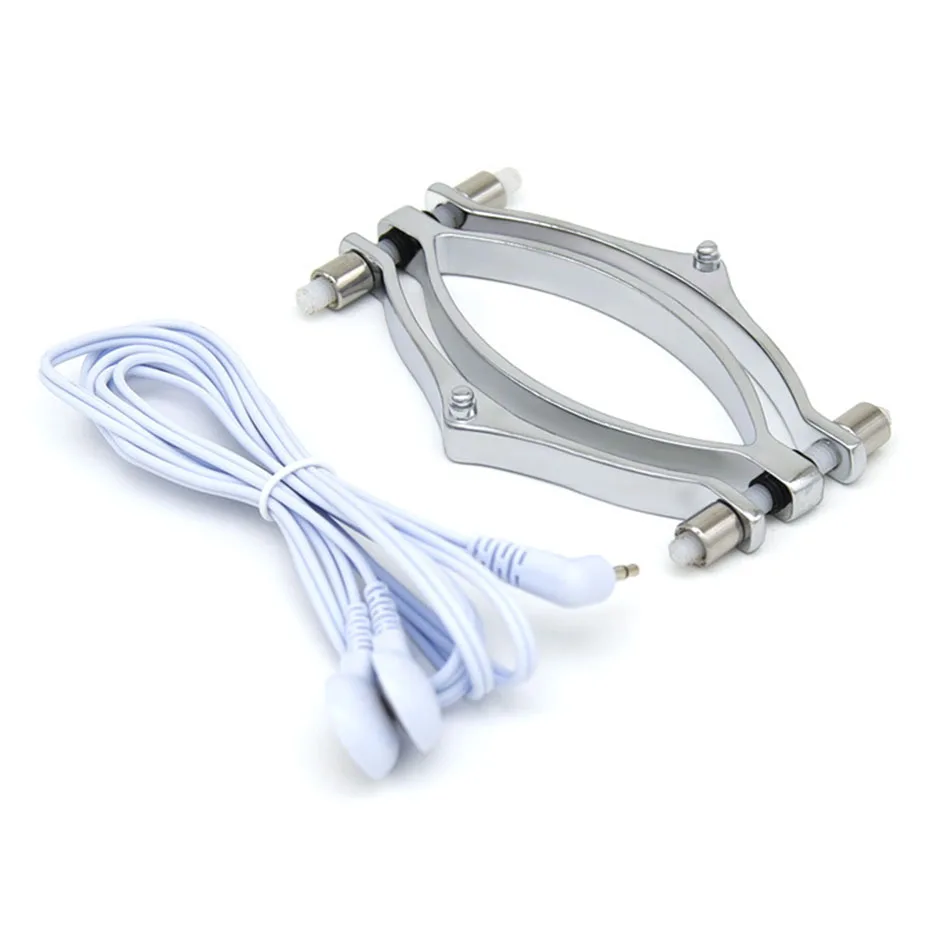 Electro Shock Nipple Clamp Clitoris Clip Labia Clip Massage Pad Strong BDSM Electro Stimulate Breast Flirting Sex Toy For Couple electro sex toys electric sex toys