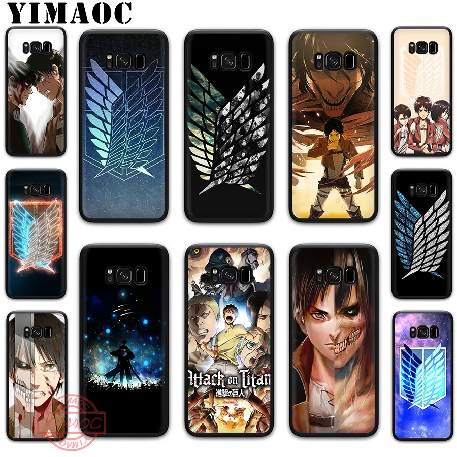 YIMAOC Attack On Titan Soft Case for Samsung S20 Ultra S10 S9 S8 S6 S7 Edge Note 8 9 10 Lite Plus | Мобильные телефоны и