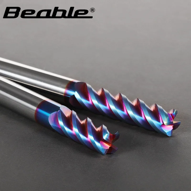 

Beable HRC65 Long Flute Shank Corner Radius Rounding High Hardened Steel Solid Tungsten Carbide R End Mills