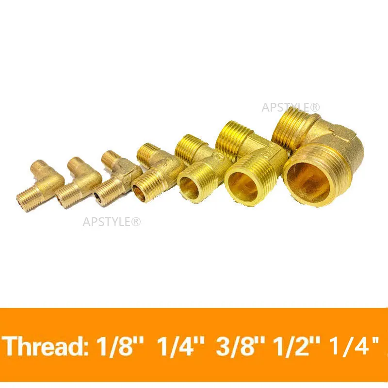 Латунный трубный фитинг адаптер 90 градусов 1/8 &quot1/4" 3/8 &quot1/2" 3/4 &quotBSP локоть