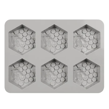 

Honey Bee Wedding Silicone Soap Mold 6 Forms for Crafts Cube Multi DIY Handmade Soap Making Supplies Material Tools
