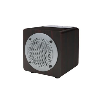 

W5 Wood Grain Portable Wireless Computer Small Stereo Mini Bluetooth Speaker With Microphone Support TF Card FM Radio