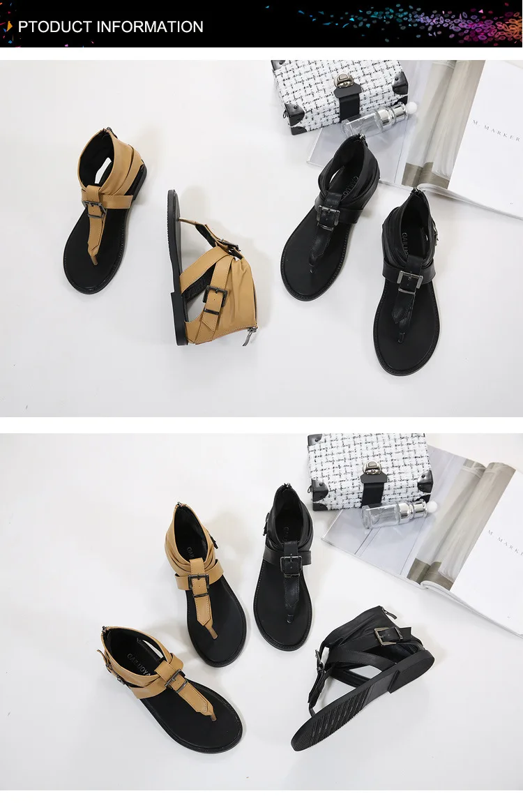 Г. nueva moda de verano zapatos planos romanos cómodos chanclas salvajes zapatos индивидуальные сандалии