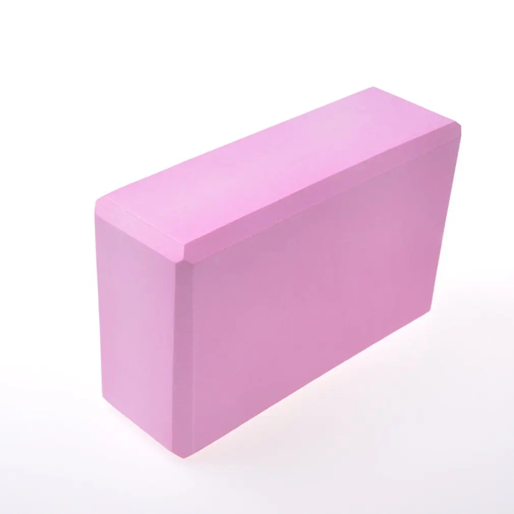 Новинка для похудения чистый цвет EVA начинающих вспомогательные блоки для фитнеса Безвкусный нетоксичный Йога кирпич - Цвет: pink