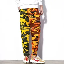 Осень, стиль, японский стиль, плюс размер, повседневные штаны, мужские, свободные, с цветной панелью, камуфляжные штаны, мужские, луч ноги, шаровары