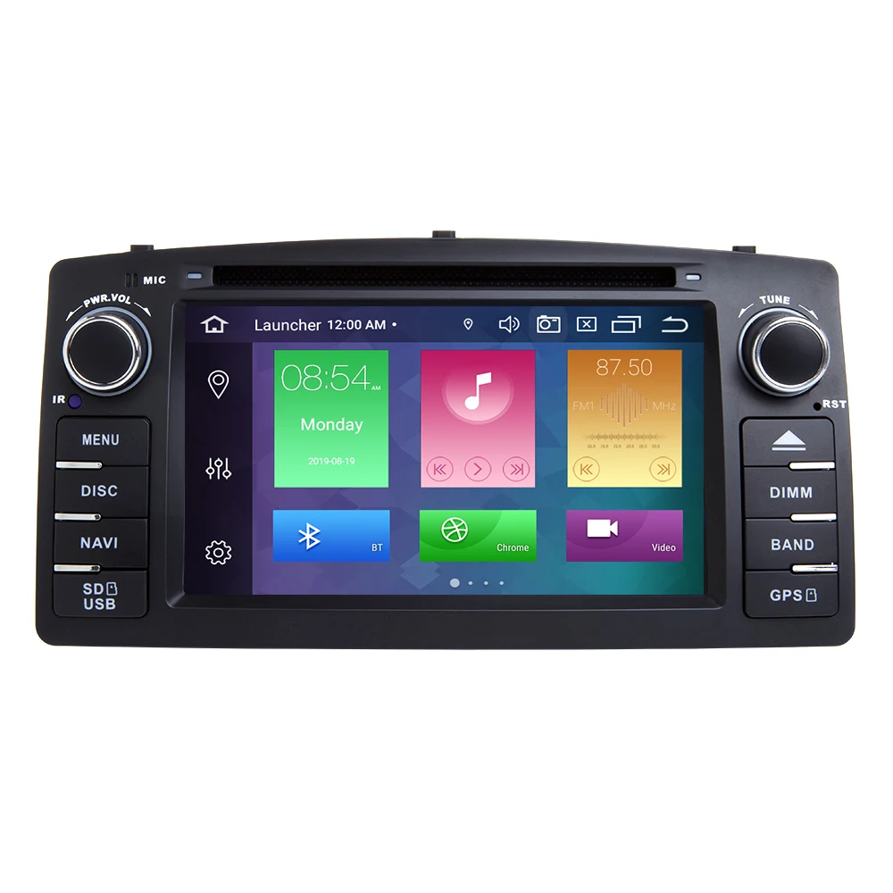 Автомобильный dvd-плеер DSP 4G 8 Core 2 Din Android 9 для Toyota Corolla E120 BYD F3 2003 Мультимедиа Радио gps навигационная головка unitStereo
