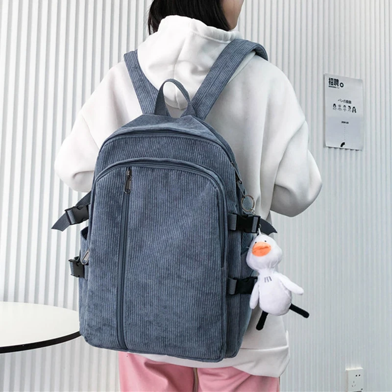SEETIC-mochila informal para mujer, bonita mochila escolar de Color sólido para estudiantes
