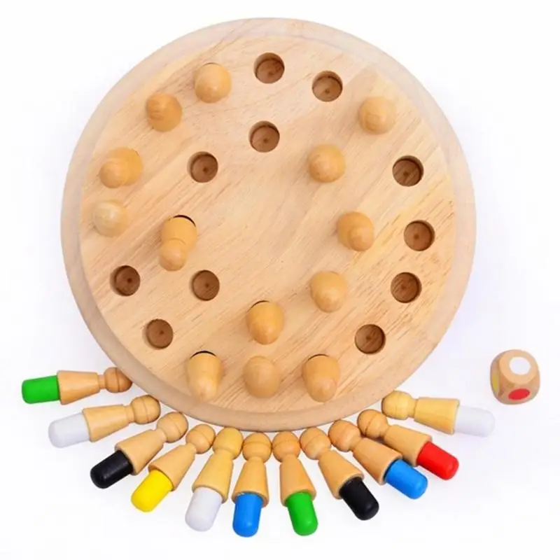 Wooden Memory Match Stick Chess Game Fun Educational Toy For Children 3D Puzzle Family Party Game Kids Cognitive Ability Toys