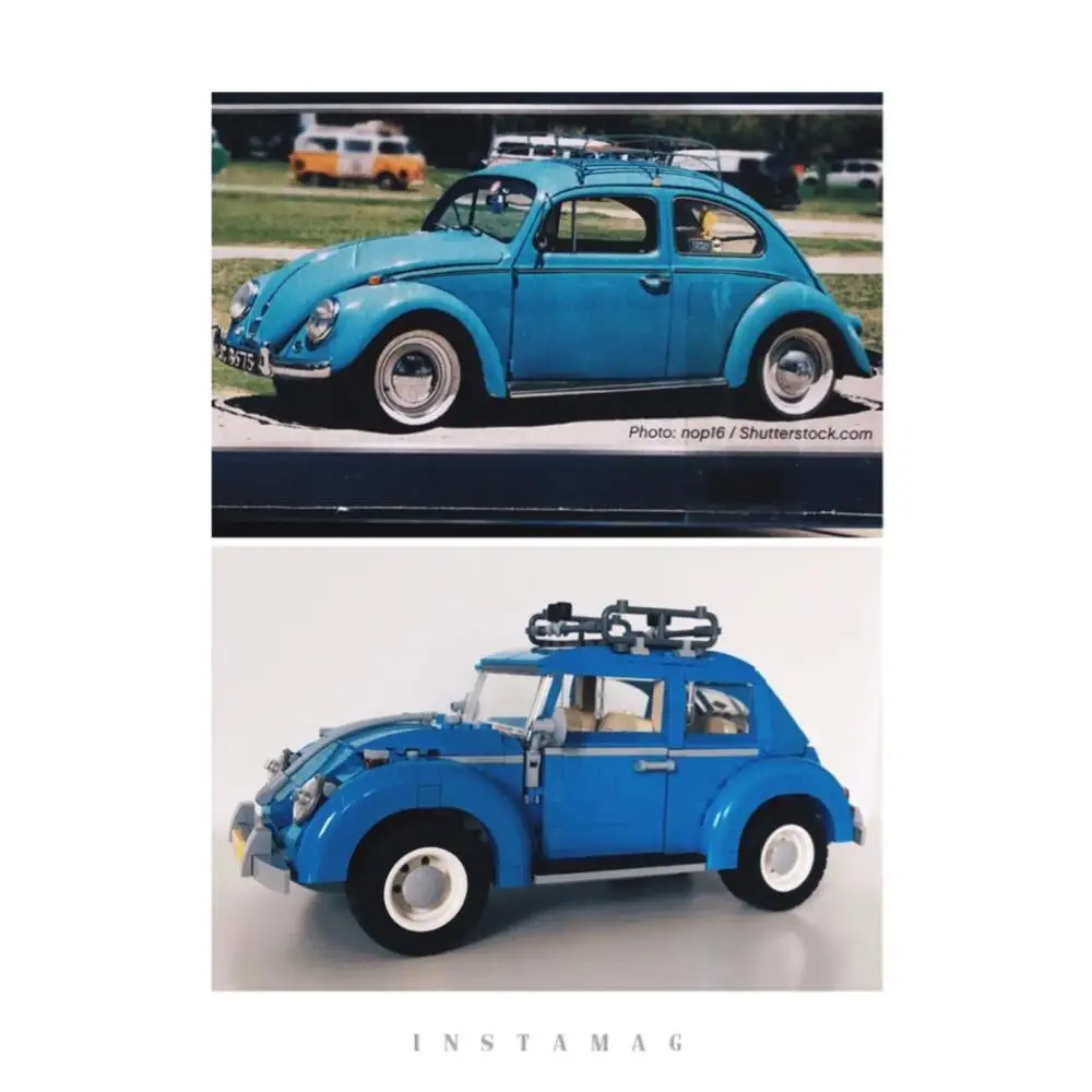 Volkswagen Beetle Creator Expert совместим с Iegoset 10252 строительные блоки кирпичи модели