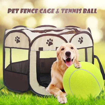 

Portable Folding Pet Tent Dog House Octagonal Cage For Cat Tent Playpen Puppy Kennel Easy Operation Fence Outdoor Big Dogs House