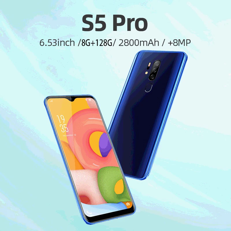 Мобильный телефон 6 53 дюймов S5PRO Сеть Бесплатная доставка 8 ГБ ОЗУ 256 Гб ПЗУ