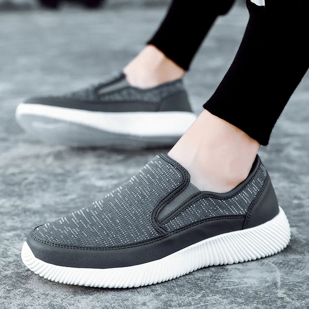 KANCOLLE Fashion Men Outdoor One-Legged Lazy Breathable Shoes Comfortable Soft Sneakers Athletic Tourist Shoes Leisure Shoes1217