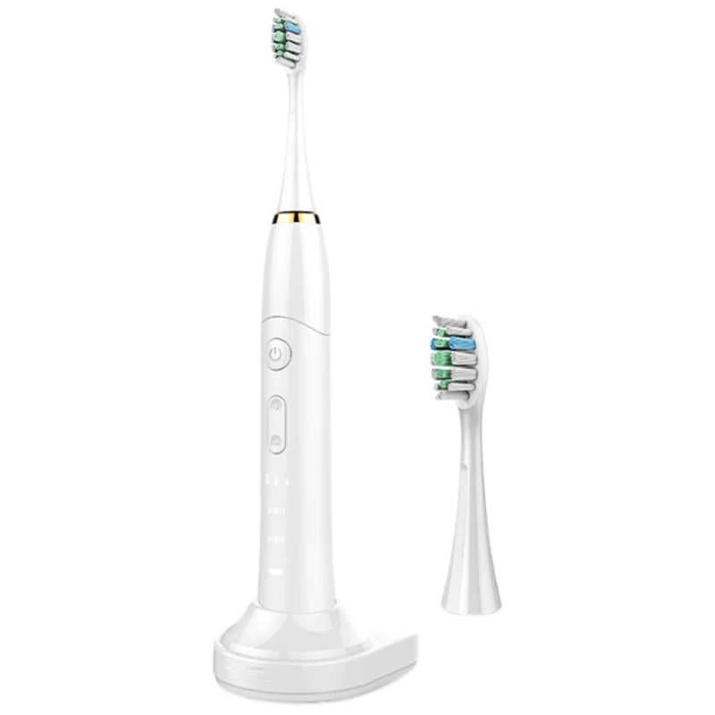 

Electric Toothbrush Sonic Wave Rechargeable Top Quality Smart Chip Toothbrush Head Replaceable Whitening Healthy Best Gift
