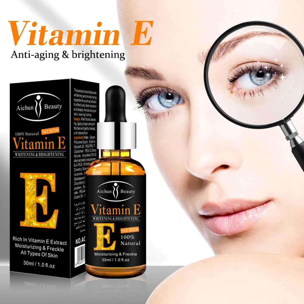 

Aichun Vitamin E Facial Eye Serum Moisturizing Anti-wrinkle Brightening Moisturizing Liquid Cosmetic 30ml