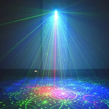 

New USB Rechargeable Mini RGB Disco Light Effect LED Stage Laser Projector Red Blue Green Lamp Wedding Birthday Party DJ Lamp