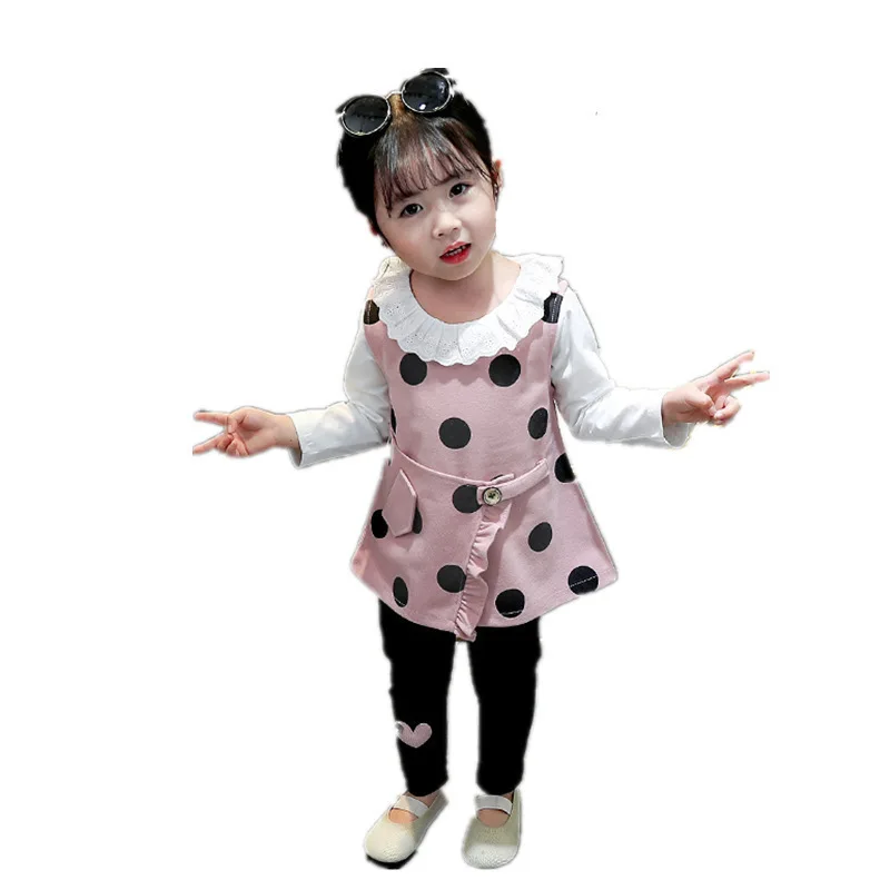 

New Spring Autumn Children Cotton Clothes Baby Girls T Shirt Vest Pants 3Pcs/sets Toddler Casual Clothing Infant Kids Tracksuits