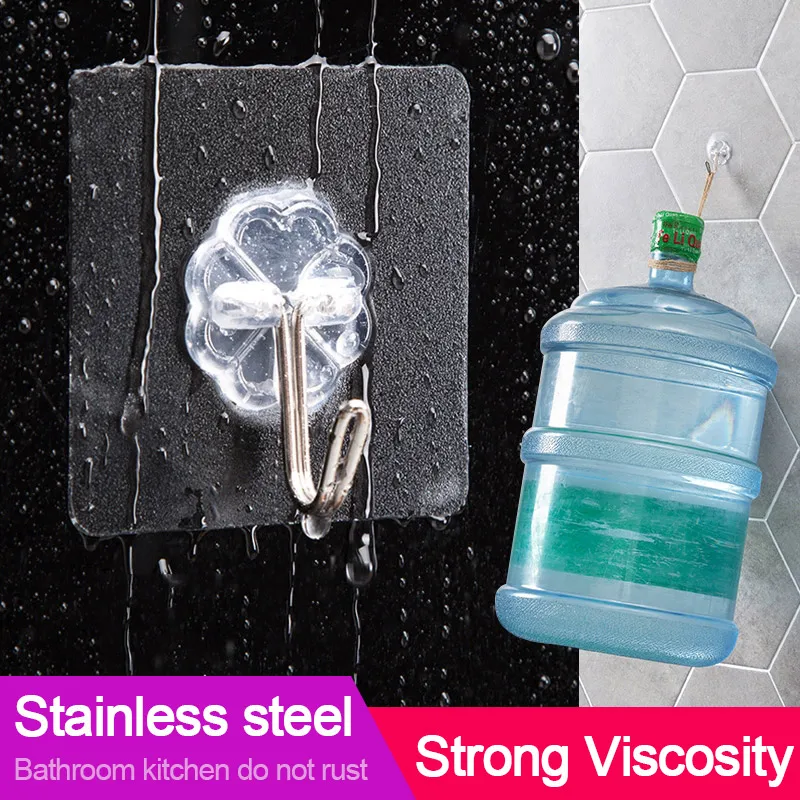 Набор крючков из нержавеющей стали на присоске для стеклянных рельсовая вешалка