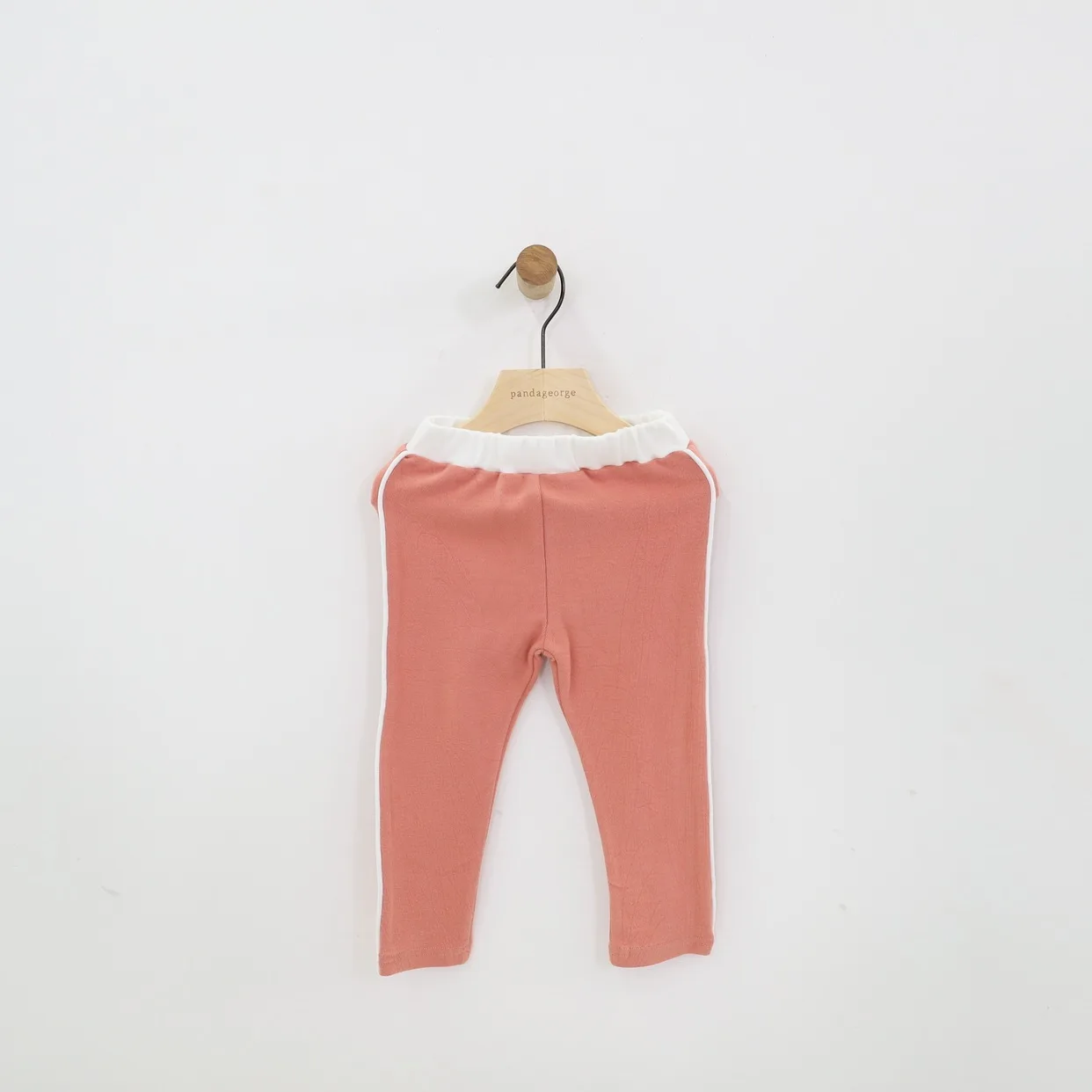 Deep pink Детские леггинсы новые осенние штаны эластичные хлопковые штаны с полосками сбоку - Цвет: Deep pink
