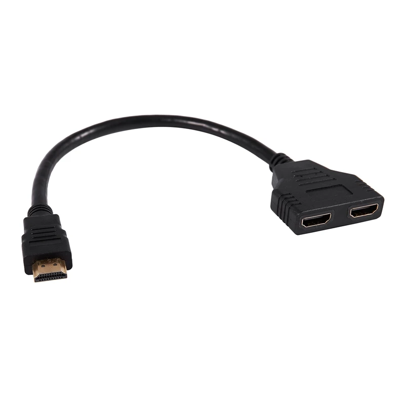 HDMI 1 до 2 двойной адаптер сигнала перевозчика конвертер кабель для видео ТВ HD tv(черный