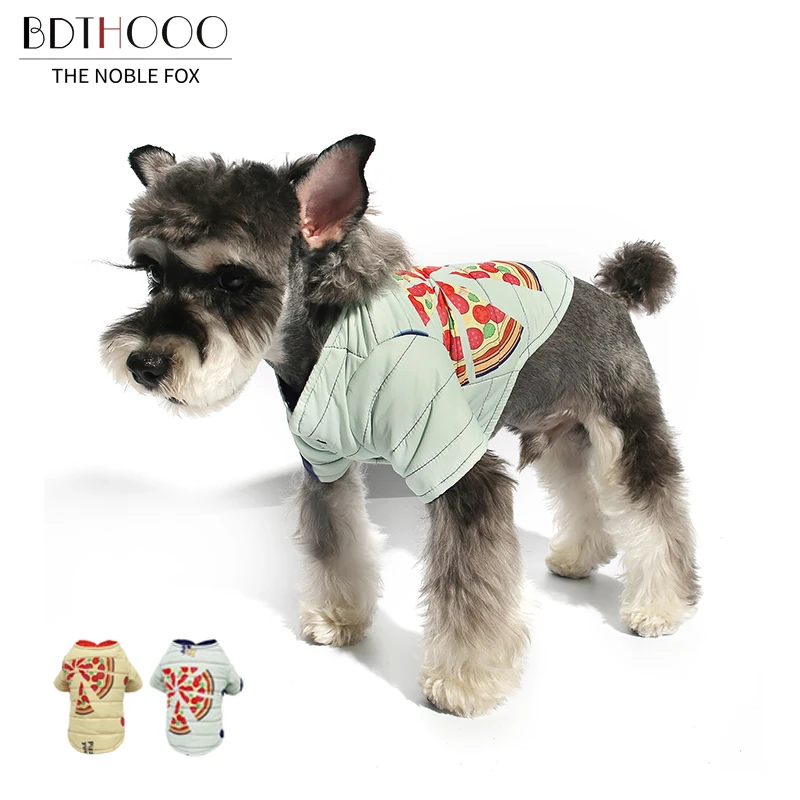 

BDTHOOO 100% Cotton Dogs clothes dog hoodie puppy clothes schnauzer bulldog supper warm and soft printed water proof