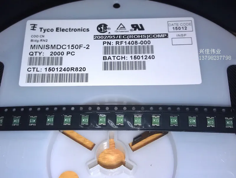 10 шт/1812 1.5A 6V MINISMDC150F-2 smd самовосстановительный предохранитель