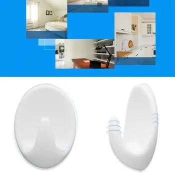 

Simple 6PCS powerful small slide white self-adhesive slide rail suspension hook