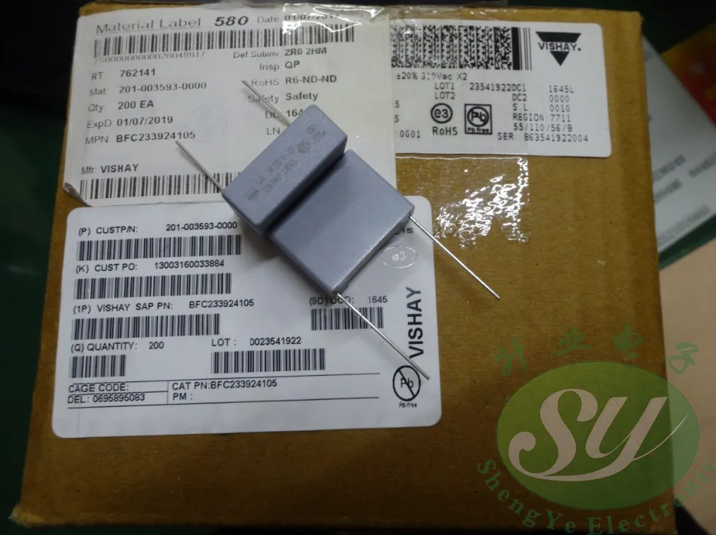 50 шт VISHAY MKP339 1,0 мкФ 310Vac/uf 1 BFC233924105 u0f 105 22 мм