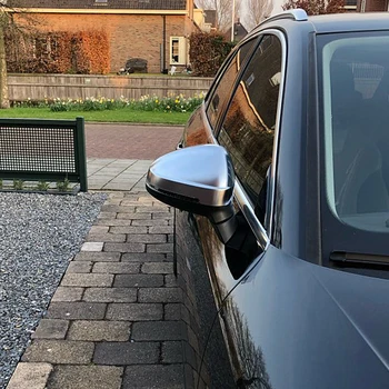 

1 Pair of Car Auto Rearview Mirror Shell Cover Protection CapMatte Chrome for Audi B9 A4 A5 S4 Rearview Wing Mirror Cap New