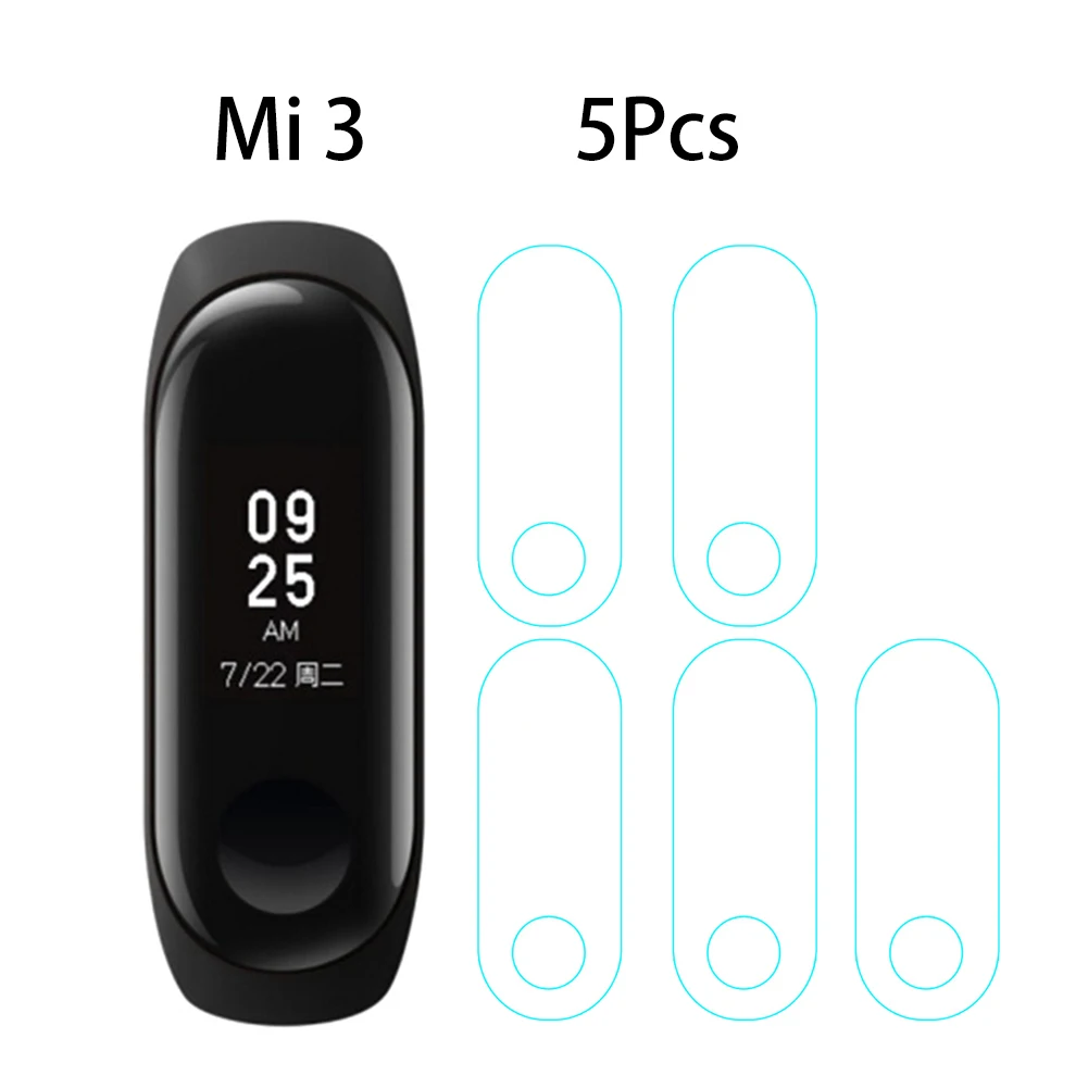 5 шт./партия Защитная пленка для Xiaomi mi Band 2 3 Защита экрана mi band банд2 банд3 защита мягкого нано браслет