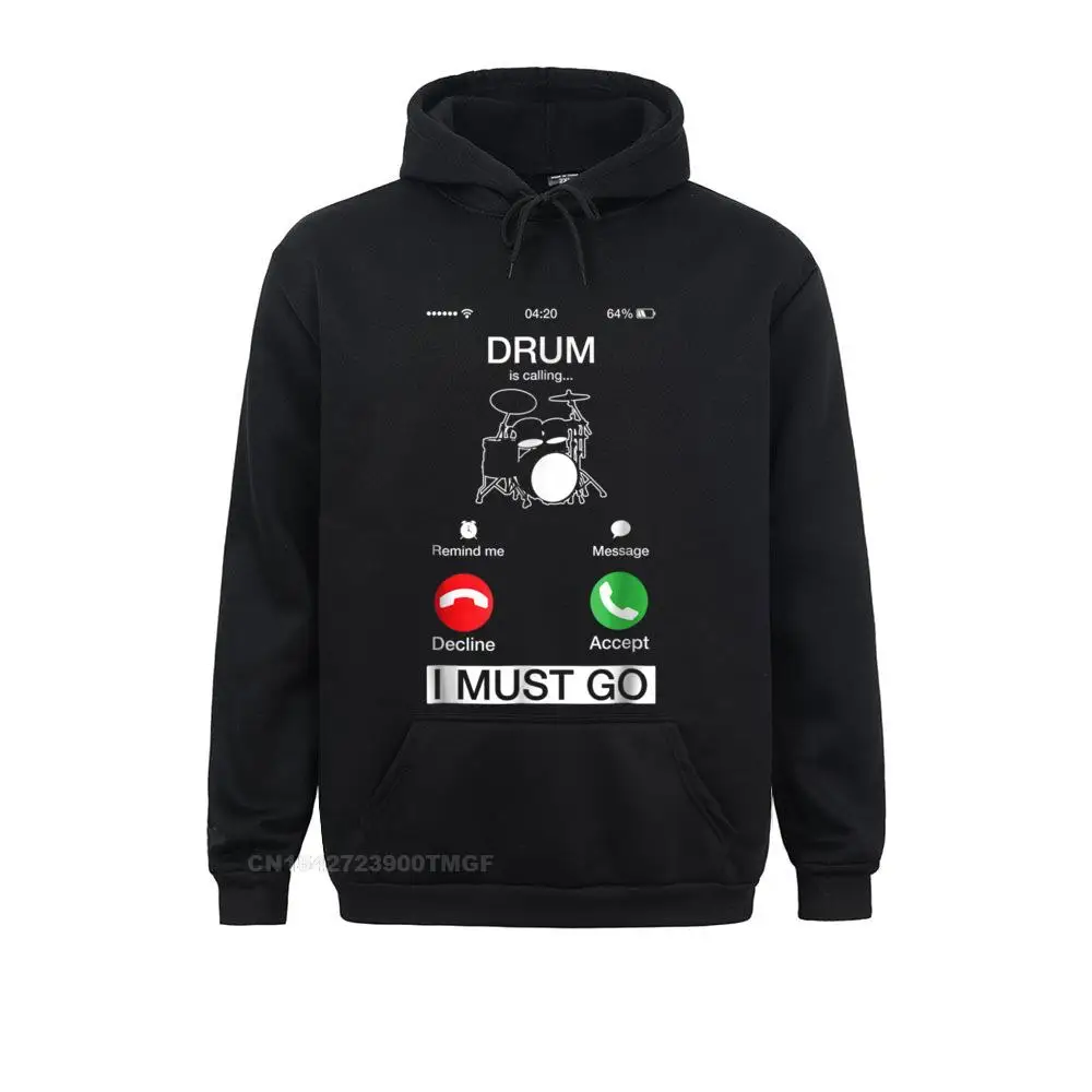 

Drum Is Calling And I Must Go Funny Phone Screen Oversized Hoodie Casual Punk Men Hoodies Sportswears Hip Hop Sweatshirts