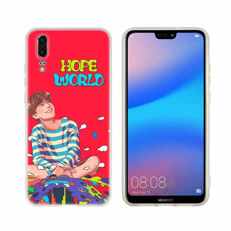 Чехол для телефона huawei P8 P9 Lite P10 P20 P30 Lite Plus Pro P Smart чехол мягкий чехол Bangtan Boys Hope World - Цвет: pattern 01