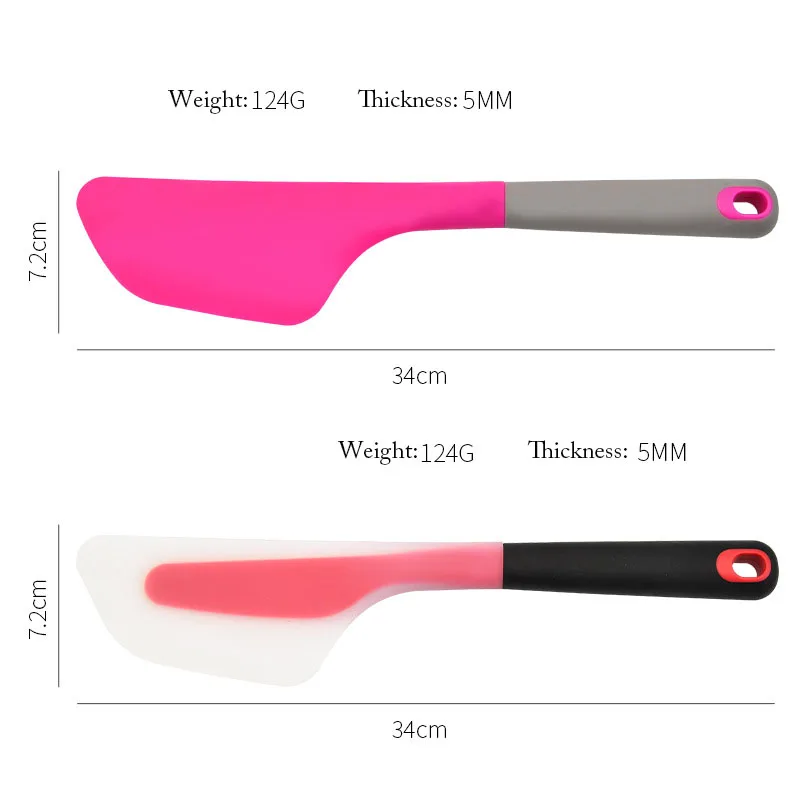 Silicone Cake Cream Baking Scraper NonStick Butter Spatula Cutter Chocolate Smoother Heat Resistant Kitchen Pastry Tools Scraper