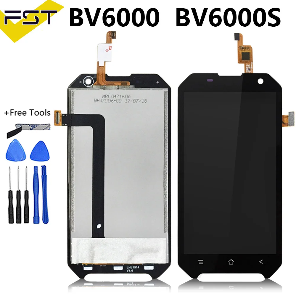 Beste 4.7 inch LCD Voor Blackview BV6000 Lcd scherm + Touch Screen 100% Getest Screen Digitizer Vergadering Vervanging BV6000S