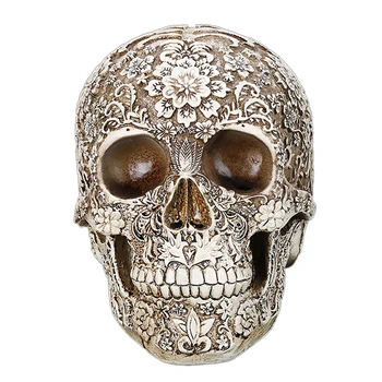 

Non-Toxic Durable Resin Lifesize Replica Model Skull Figurine for Cafe Bar Decoration Costume Parties Accessory