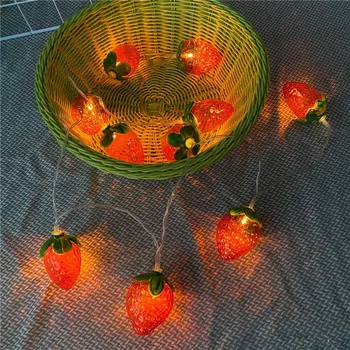 1.5M 3M 4.5M 30 Lampen Led Fairy String Light Post Aardbei Kerstverlichting Garland Tuin Party kamer Gordijn Decoratie