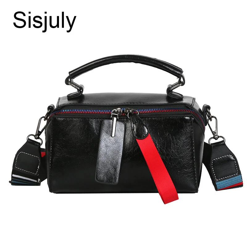 

Sisjuly Patchwork Messenger Bag Women Handbag Designer Women Leather Crossbody Bags for Teenage Girls Ladies Bag Bolso Feminina