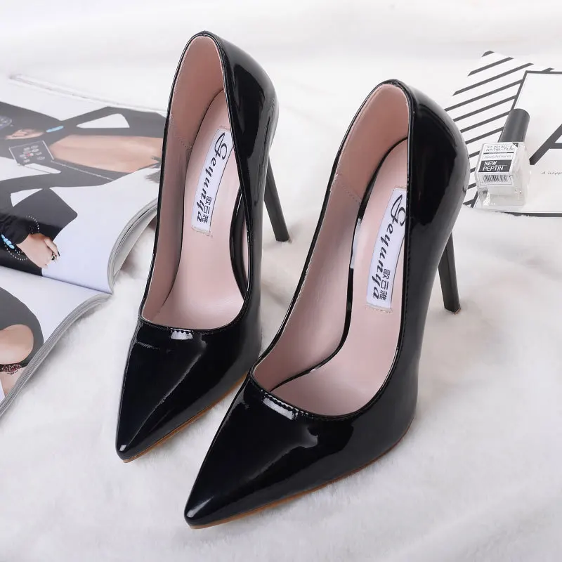 

2018 Spring And Autumn Europe And America New Style High Heel Shoes Sexy Fashion Thin Heeled Pointed Shallow Mouth Shoes