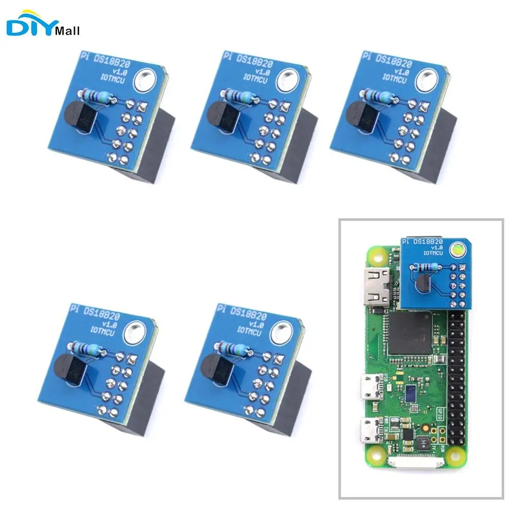 

5pcs DS18B20 Temperature Sensor for Raspberry Pi 1-Wire interface