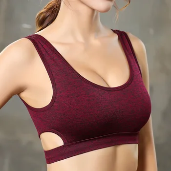 

Sports bra rim-free lady vest shockproof gathered fitness bra women vest