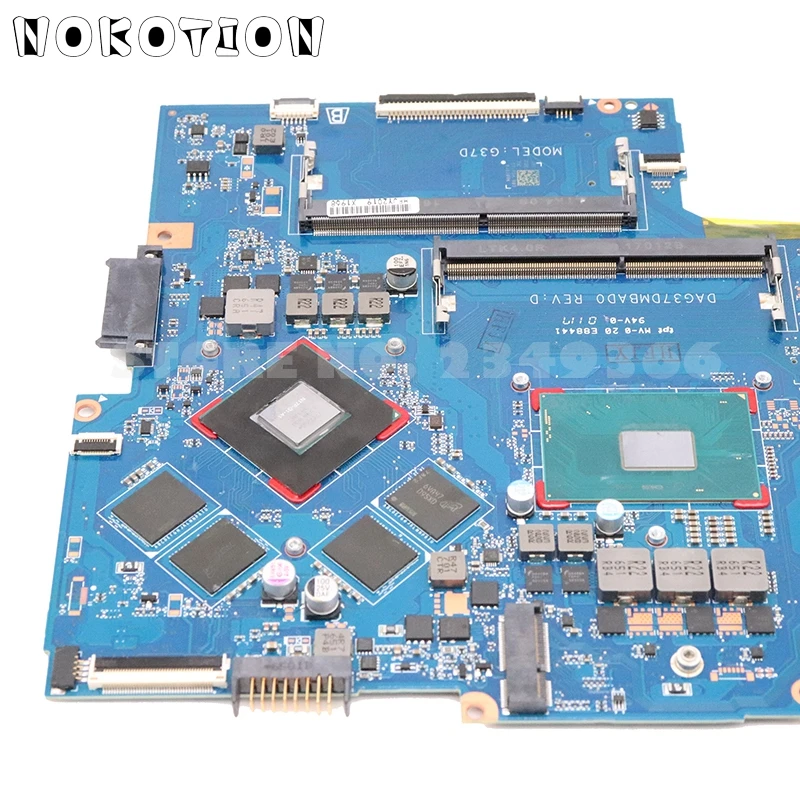 amazing  NOKOTION For HP Pavilion 17-AB 17-W series Laptop motherboard 915468-601 915468-001 DAG37DMBAD0 GTX