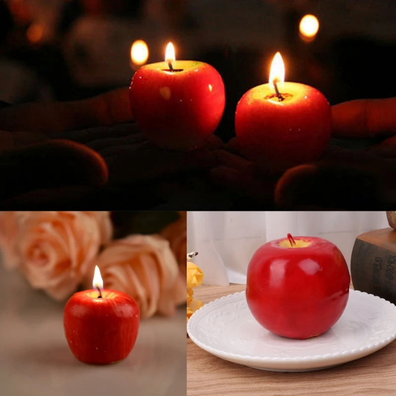 New Emulational Apple-shaped Fragrant Candle Christmas' Eve Parties Gifts Small Size
