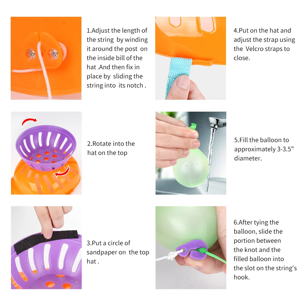 Water Balloon Game Wet Head Challenge Fun Hat Toy Family Party Prank Joke Games Funny Gadgets Kids Summer Outdoor Toys