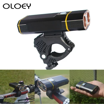 

Bike Headlight Bicycle light USB Led light 5mode Wide Floodlight 118Degree 18650 Rechargeable Battery Work Waterproof Cycling