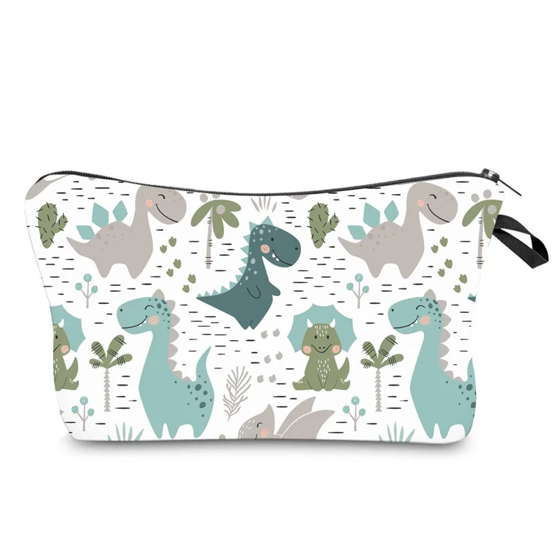 

1 PC Waterproof Cosmetic Organizer Bag Makeup bag Printing Dinosaur Cosmetic Bag Fashion Women Multifunction Beauty Bag 943