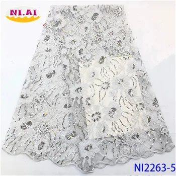 

African Sequin Lace Fabric Newest, Wedding Party Dresses Bride Tulle, Mesh Sequin Lace Fabric Newest Ni2263